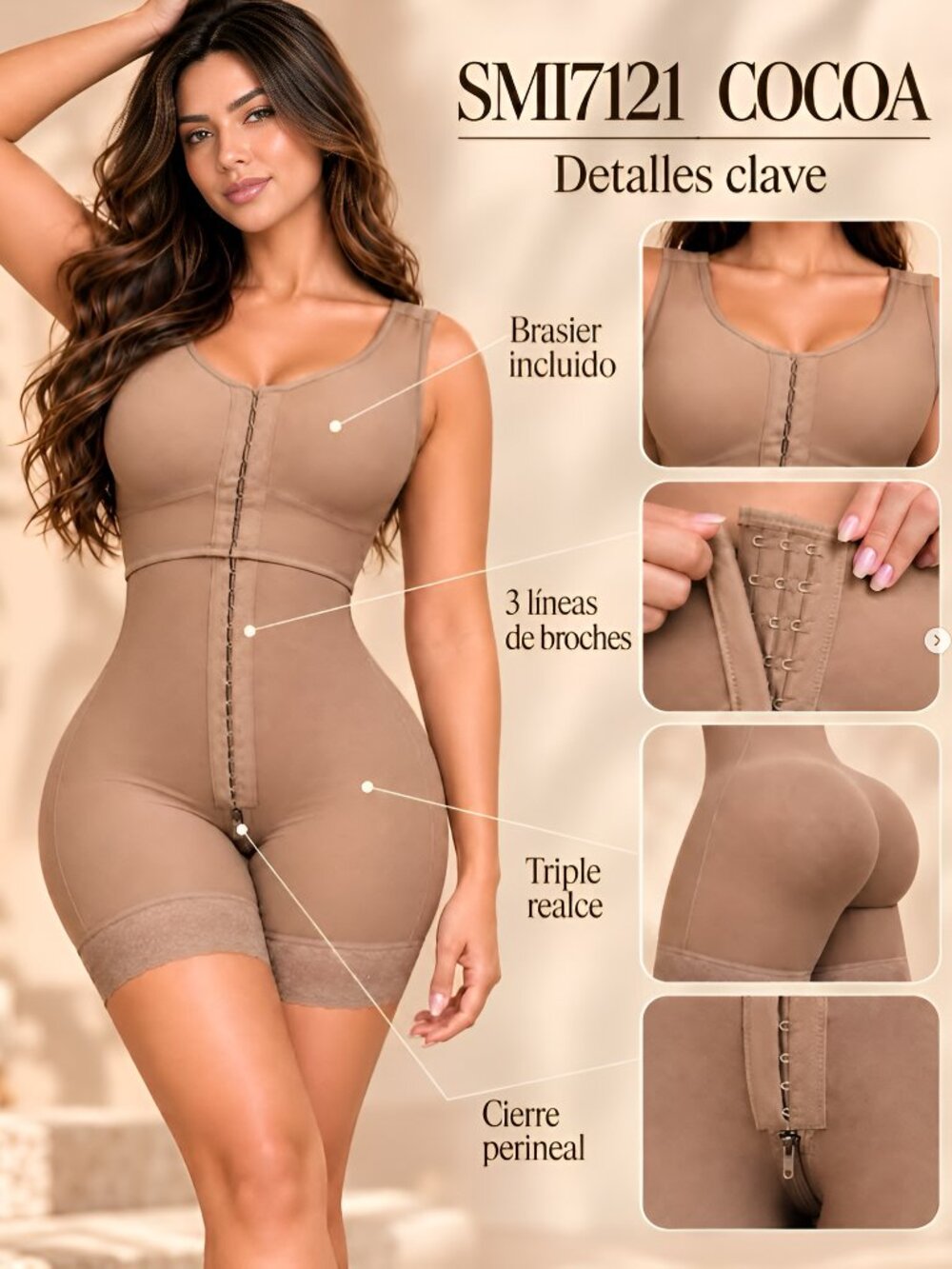 Faja con Bra Large SMI7121 Best Shaper Girdle Stagmi Everyday or Post-Operation!